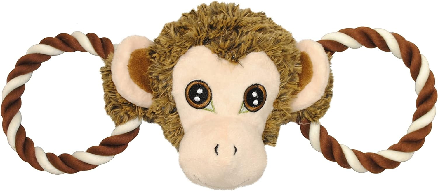 Jolly Pets Jolly Tug-a-Mal Monkey Tug/Squeak Dog Toy XLarge