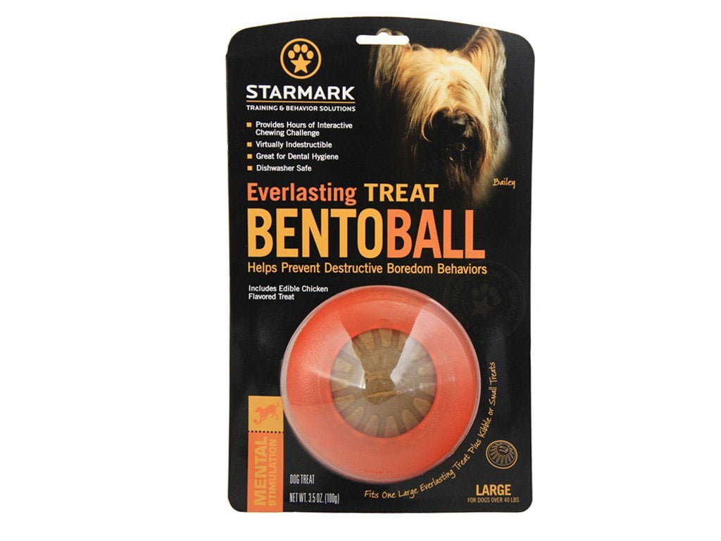 Starmark Everlasting Treat Bento Ball Tough Dog Chew Toy Large
