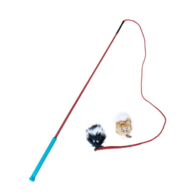 Outward Hound Tail Teaser Dog Wand Black One-Size
