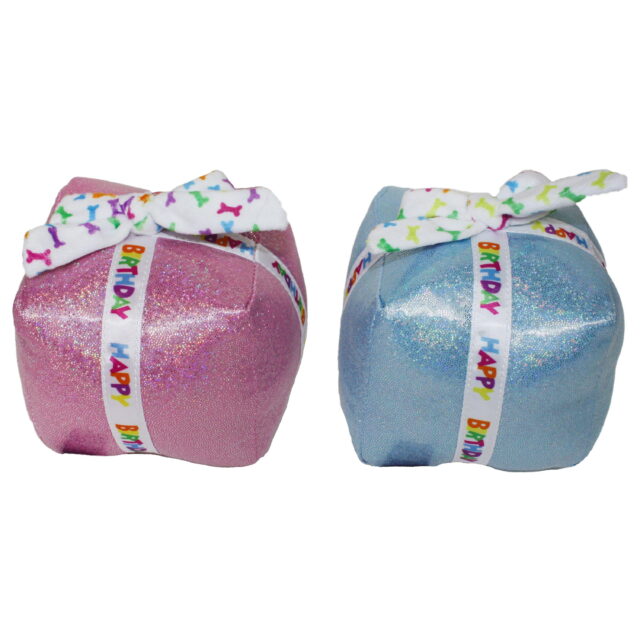 Multipet Birthday Present Dog Toy Assorted Colors Size: 5.5″