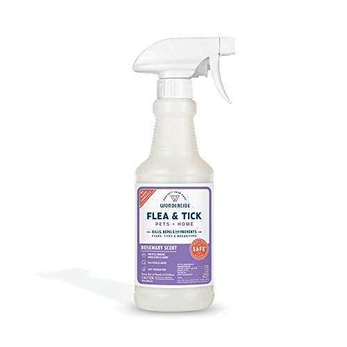 Wondercide – Flea Tick and Mosquito Spray for Dogs Cats and Home – Flea and Tick Killer Control Prevention Treatment – with Natural Essential Oils – Pet and Family Safe – Rosemary 32 oz
