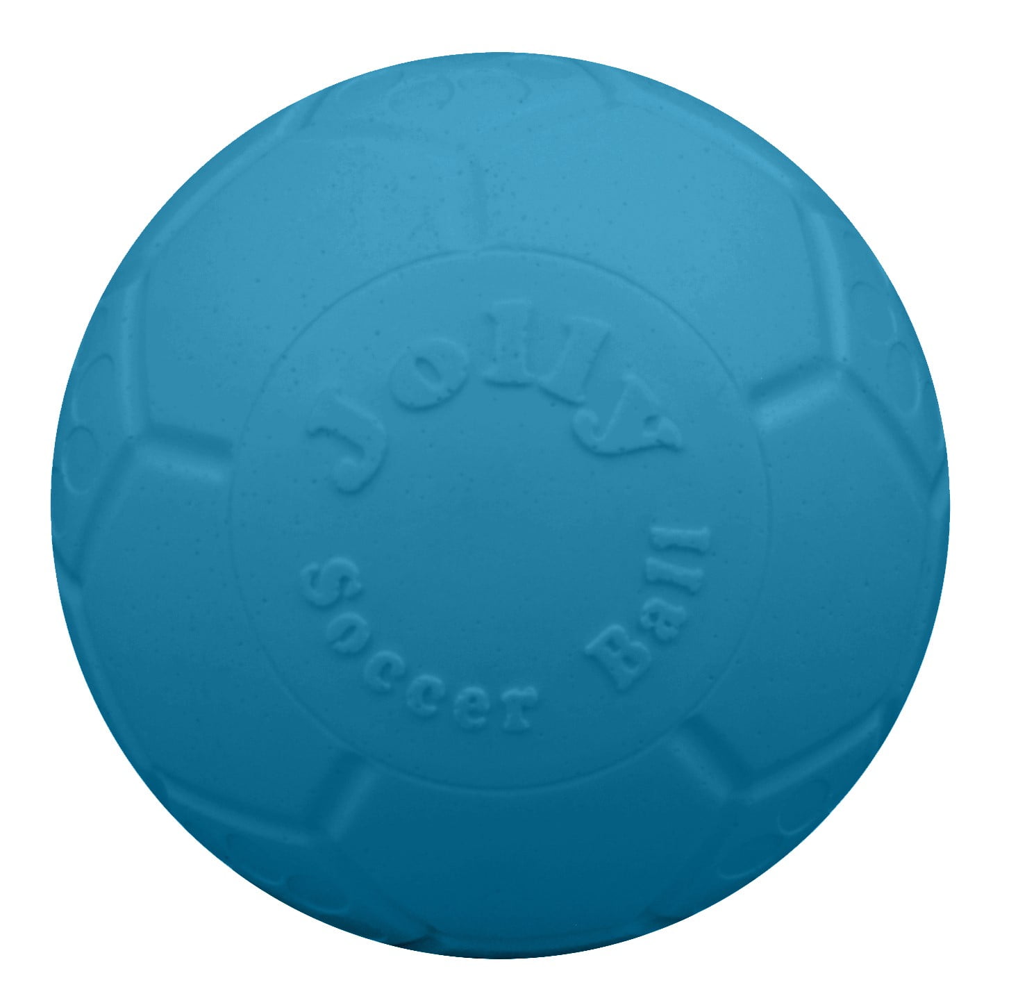 Jolly Pets Soccer Ball Blue 6 inch Unscented Rubber Chew Toy for Dogs
