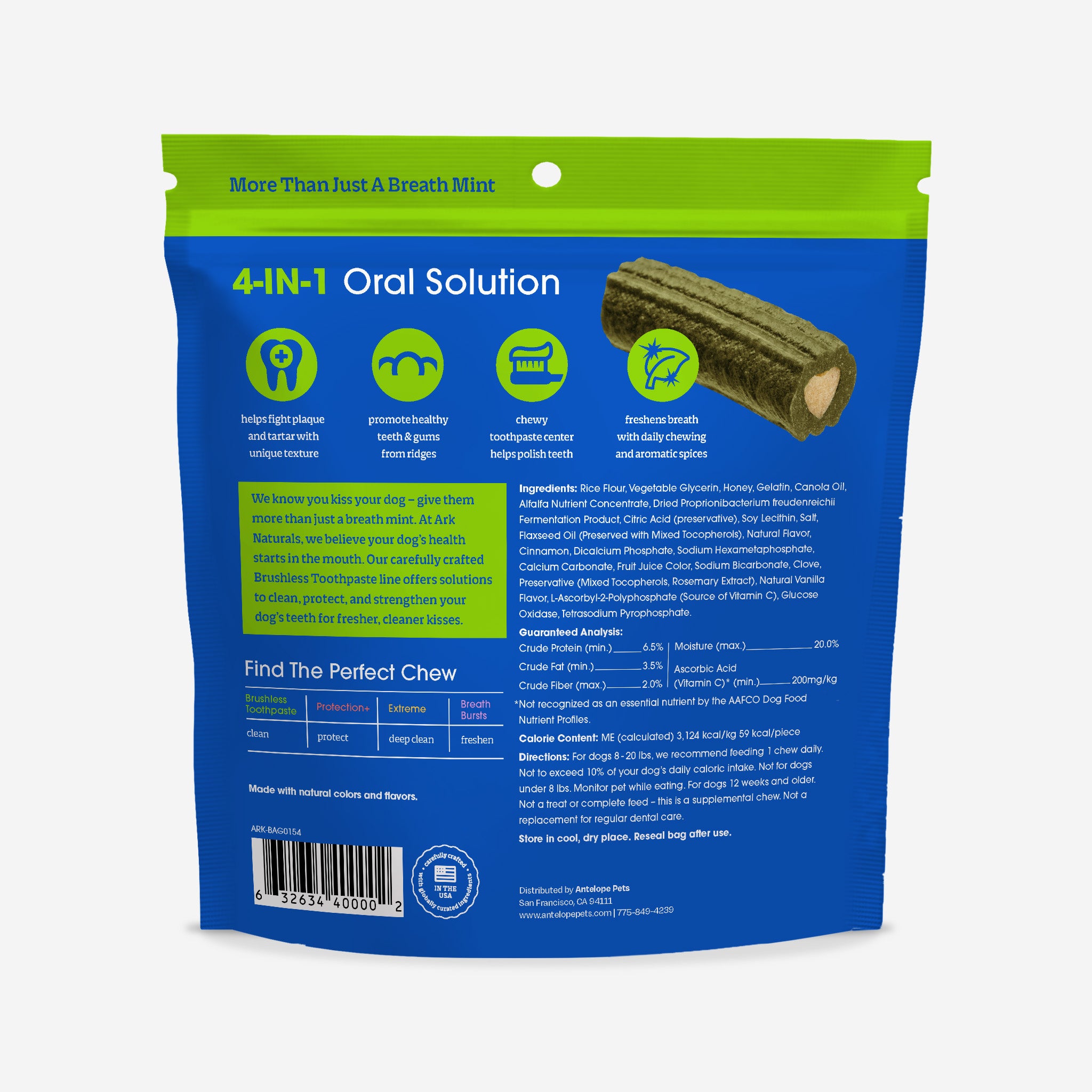 Ark Naturals Brushless Toothpaste (Cinnamon/Vanilla) - back of package