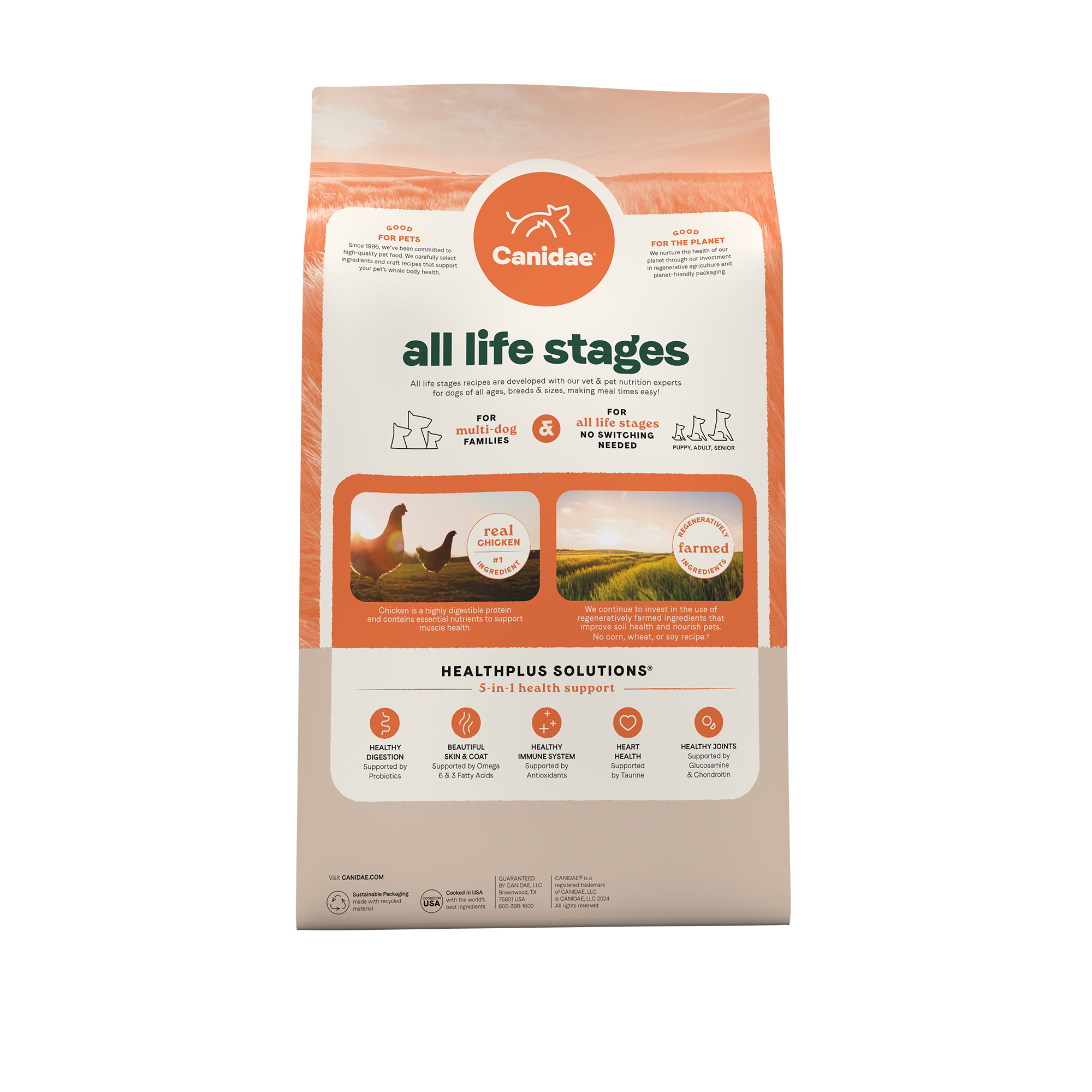 Canidae All Life Stages Multi-Protein - back of bag