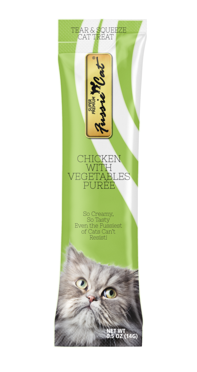 Fussie Cat Chicken with Vegetables Purée Cat Treat