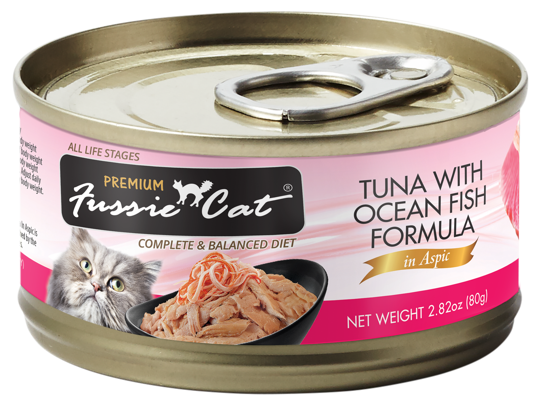 Fussie Cat Premium Tuna with Ocean Fish Formula in Aspic Grain-Free Wet Cat Food