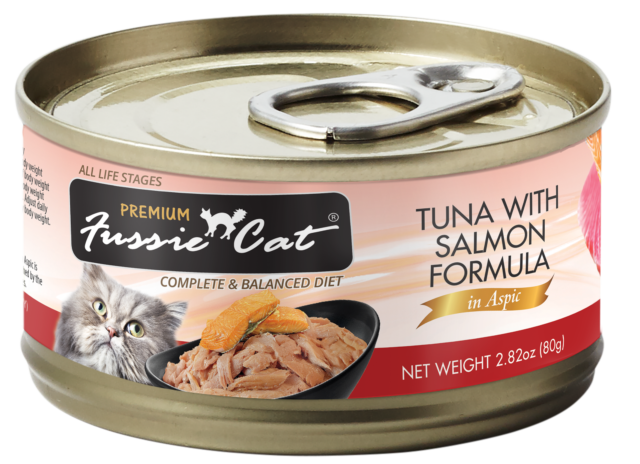 Fussie Cat Premium Tuna with Salmon Formula in Aspic Grain-Free Wet Cat Food