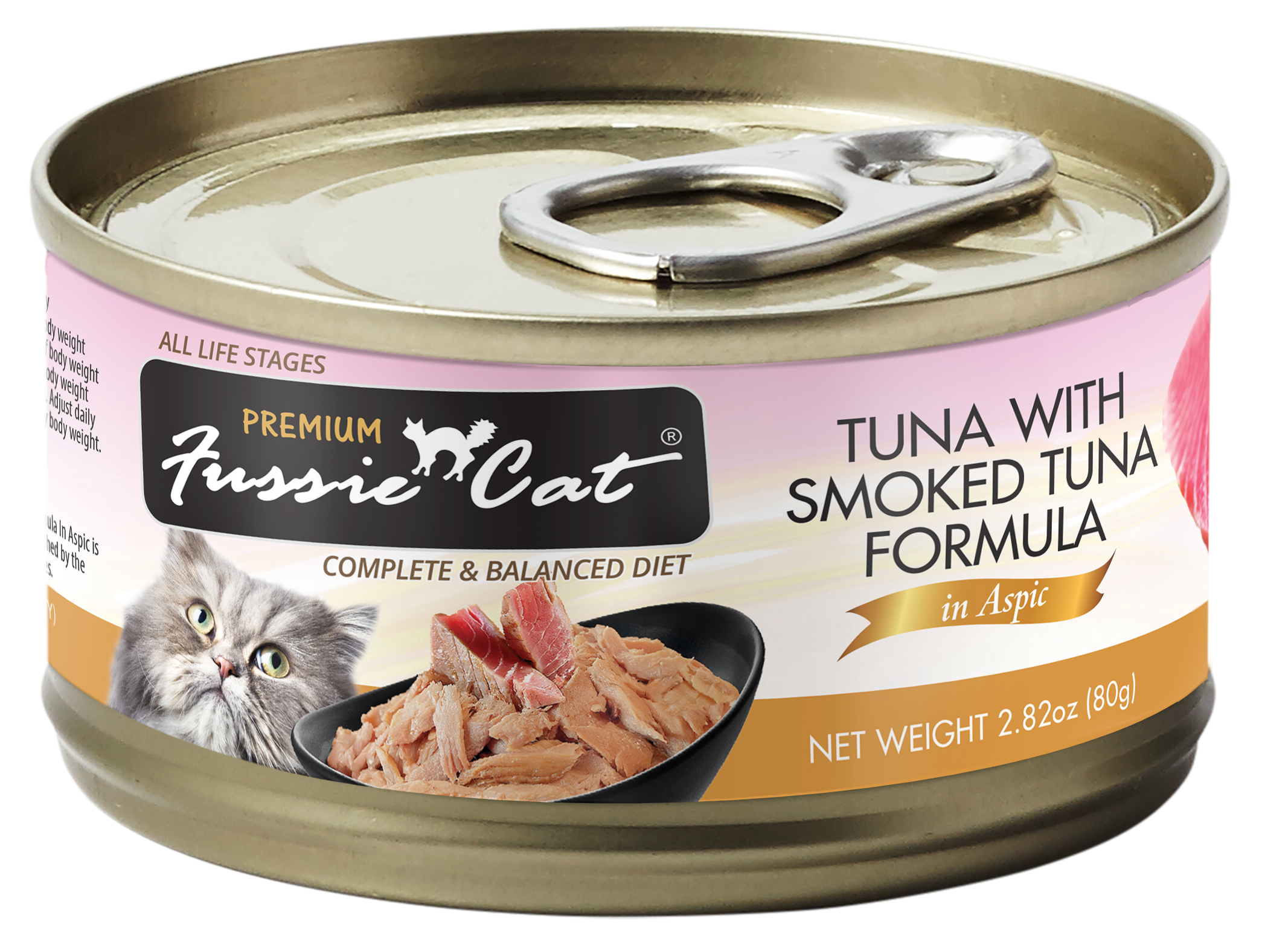 Fussie Cat Premium Tuna with Smoked Tuna Formula in Aspic Grain-Free Wet Cat Food