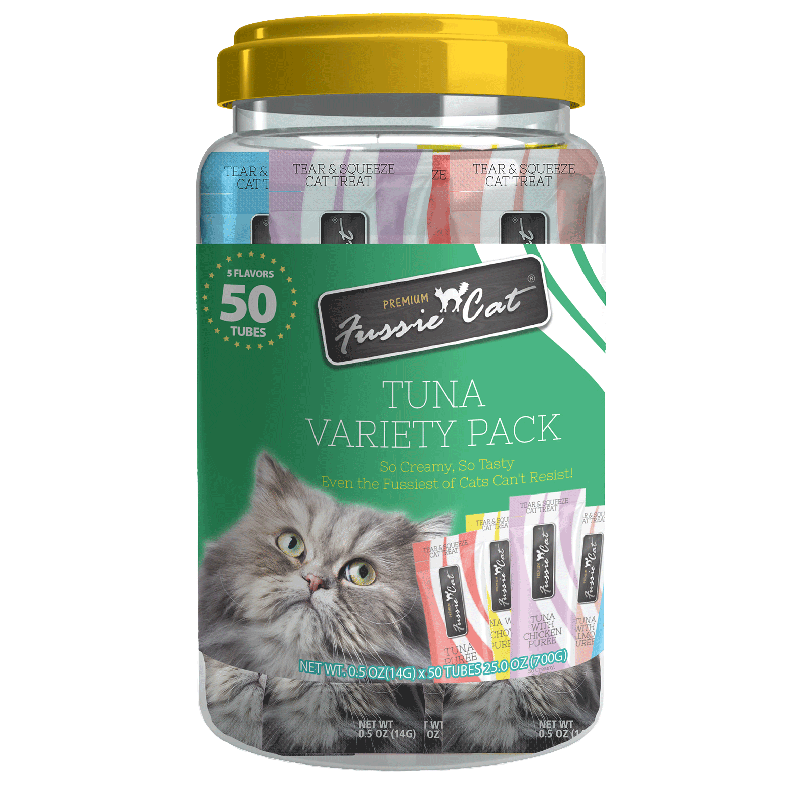 Fussie Cat Tuna Purée Variety Pack Cat Treats