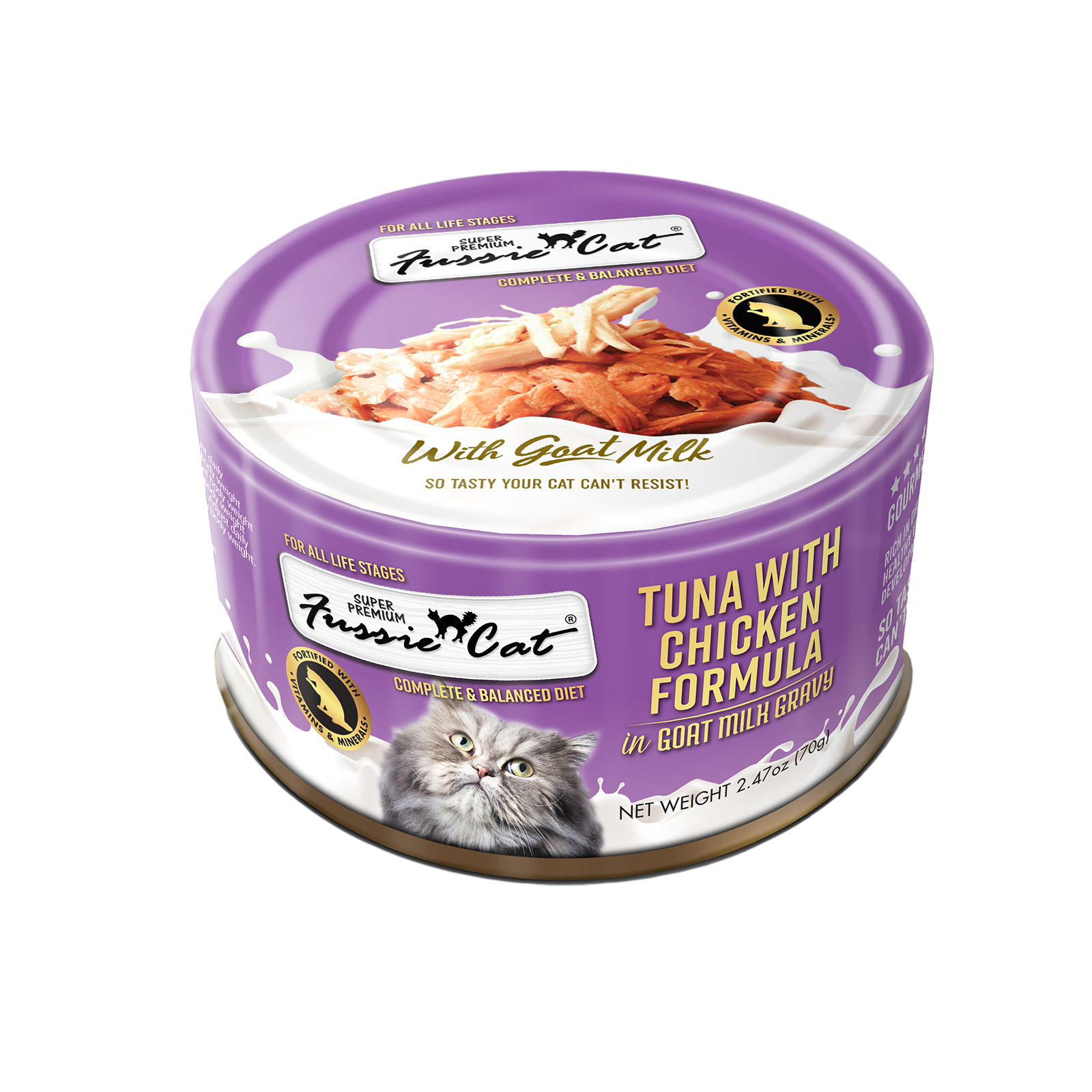 Fussie Cat Premium Tuna with Chicken in Goat Milk Gravy Wet Cat Food