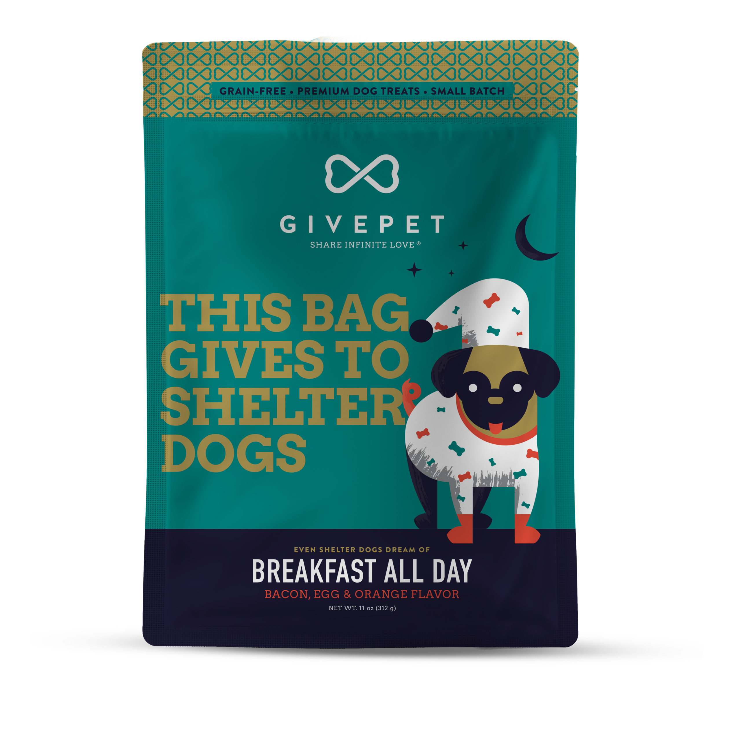 Breakfast All Day Baked Dog Biscuits (Bacon, Egg & Orange)