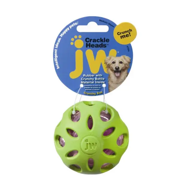 JW Crackle Rubber Ball MD