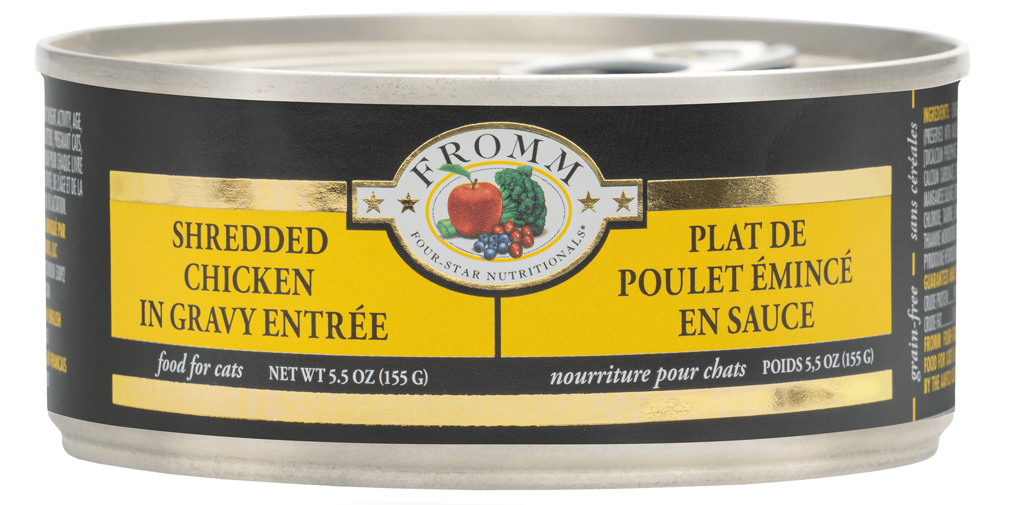 Fromm Four-Star Shredded Chicken in Gravy Entrée Grain-Free Canned Cat Food