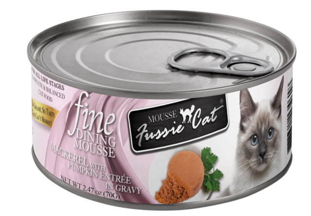 Fussie Cat Fine Dining Mousse Mackerel with Pumpkin Entrée in Gravy Wet Cat Food