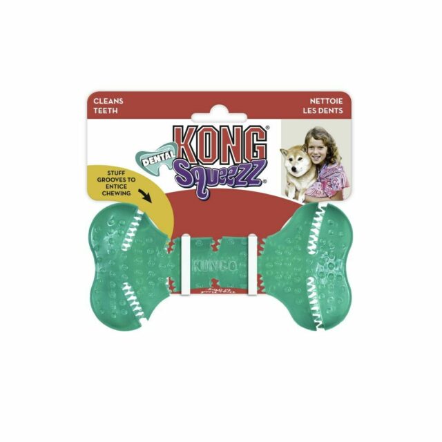Kong Squeezz Dental Bone Dog Toy Medium – 1 Count