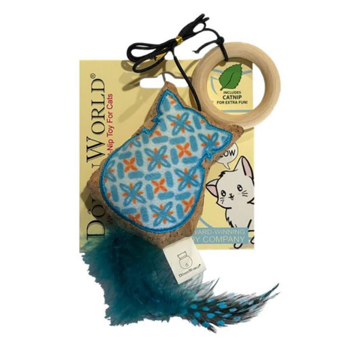 Ring Feather Cat Toy – Blue