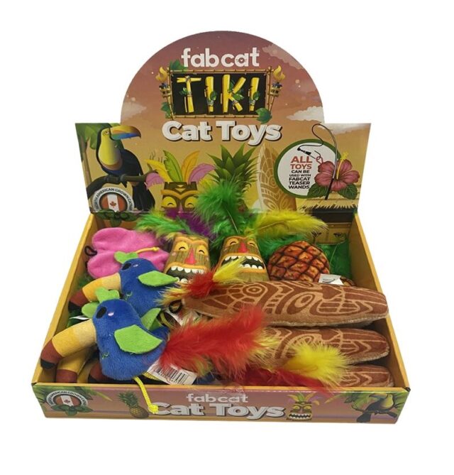 Fabcat Tiki Cat Toy Display – 25 Piece