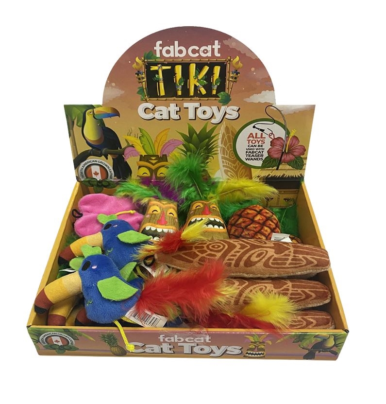 Fabcat Tiki Cat Toy Display – 25 Piece