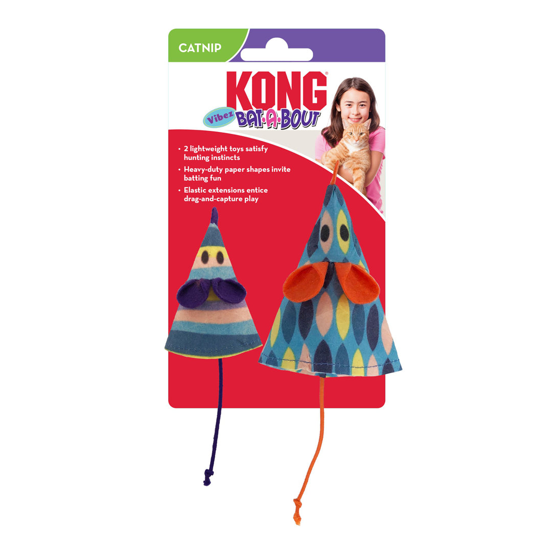 Bat-A-Bout Vibez Mouse Cat Toy – Pack of 2
