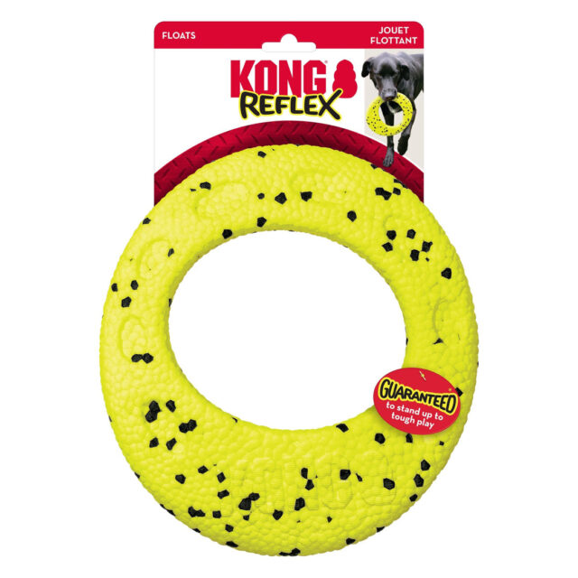 KONG Reflex Flyer Dog Toy, Large, Yellow