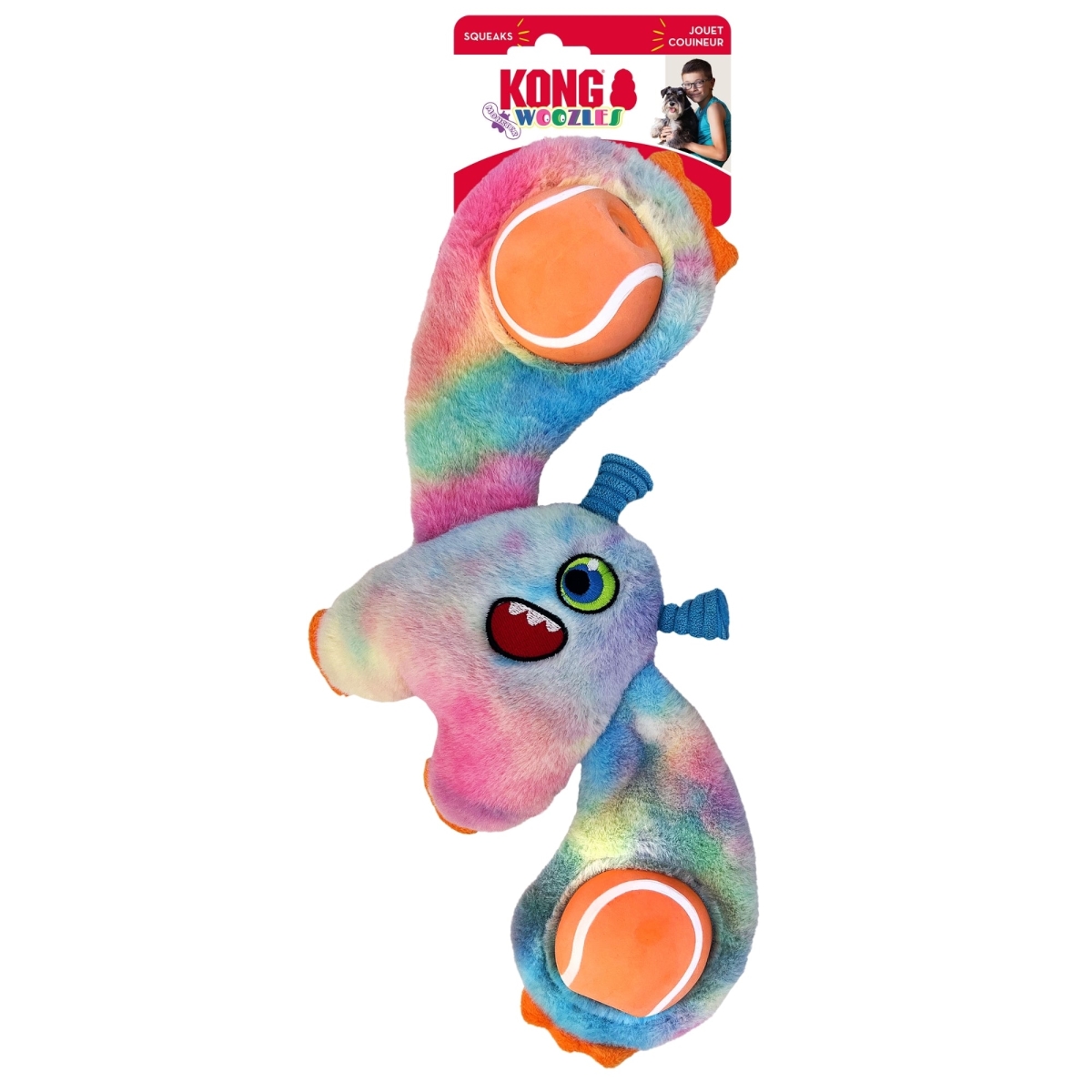 Woozles Monster Dog Toy – Assorted Color – Medium