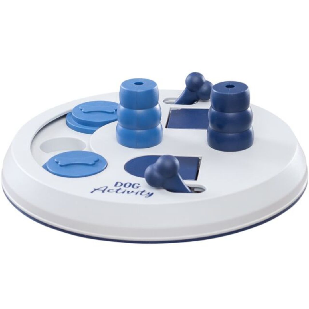TRIXIE Flip & Fun Dog Activity Strategy Game, 2 LBS, Blue / White
