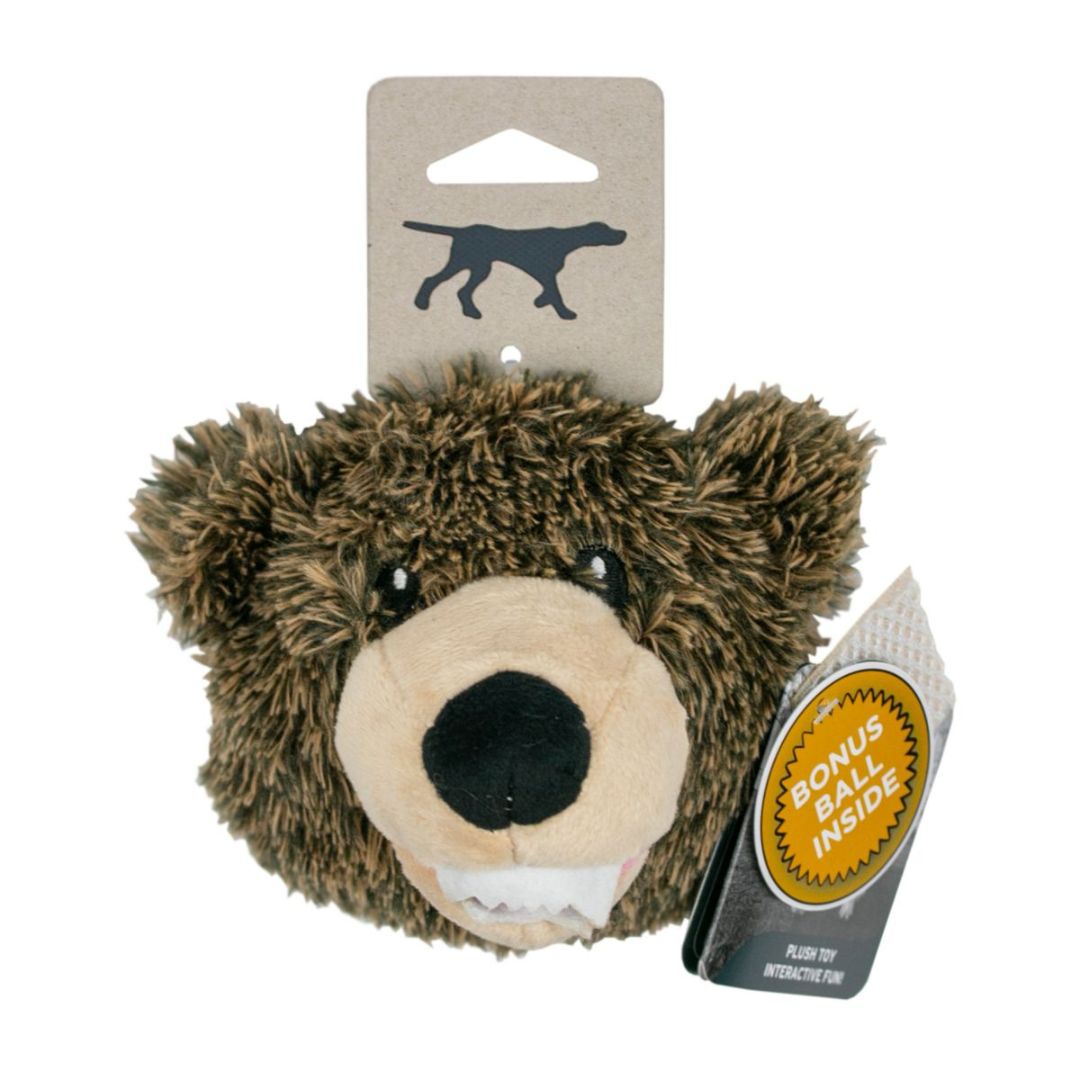 Dog 2 in 1 Grizzly Head Toy – 4 in.
