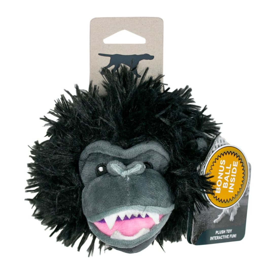 Dog 2 in 1 Gorilla Head Toy – 4 in.