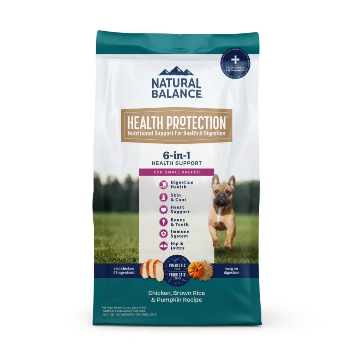 Natural Balance Health Protection Whole Body Health Easy Digestion Chicken Brown Rice & Pumpkin Small Breed Dry Dog Food