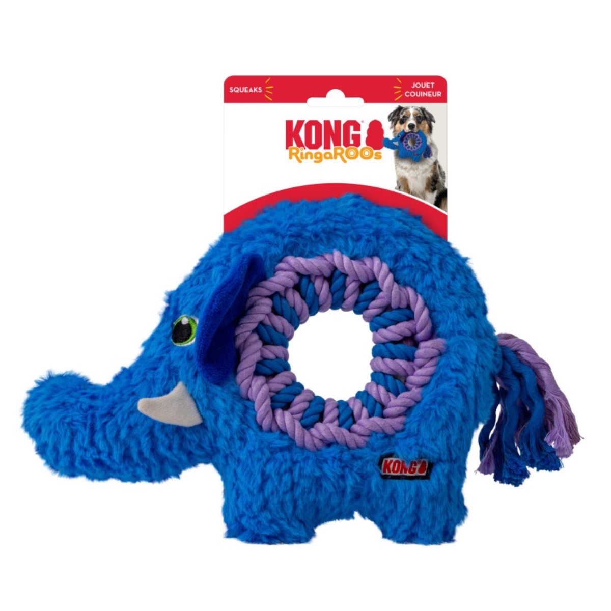 Ringaroos Dog Toy, Elephant – Medium