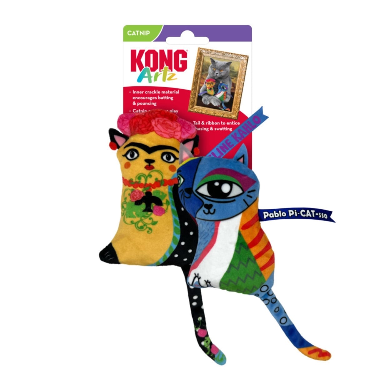 Feline Kahlo & Pablo Pi-Cat-SSO Artz Catnip Cat Toy – Pack of 2
