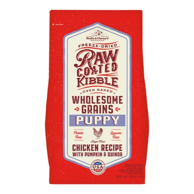 Stella & Chewy’s Raw Coated Wholesome Grains Puppy Chicken Recipe Dry Dog Food 3.5 lb
