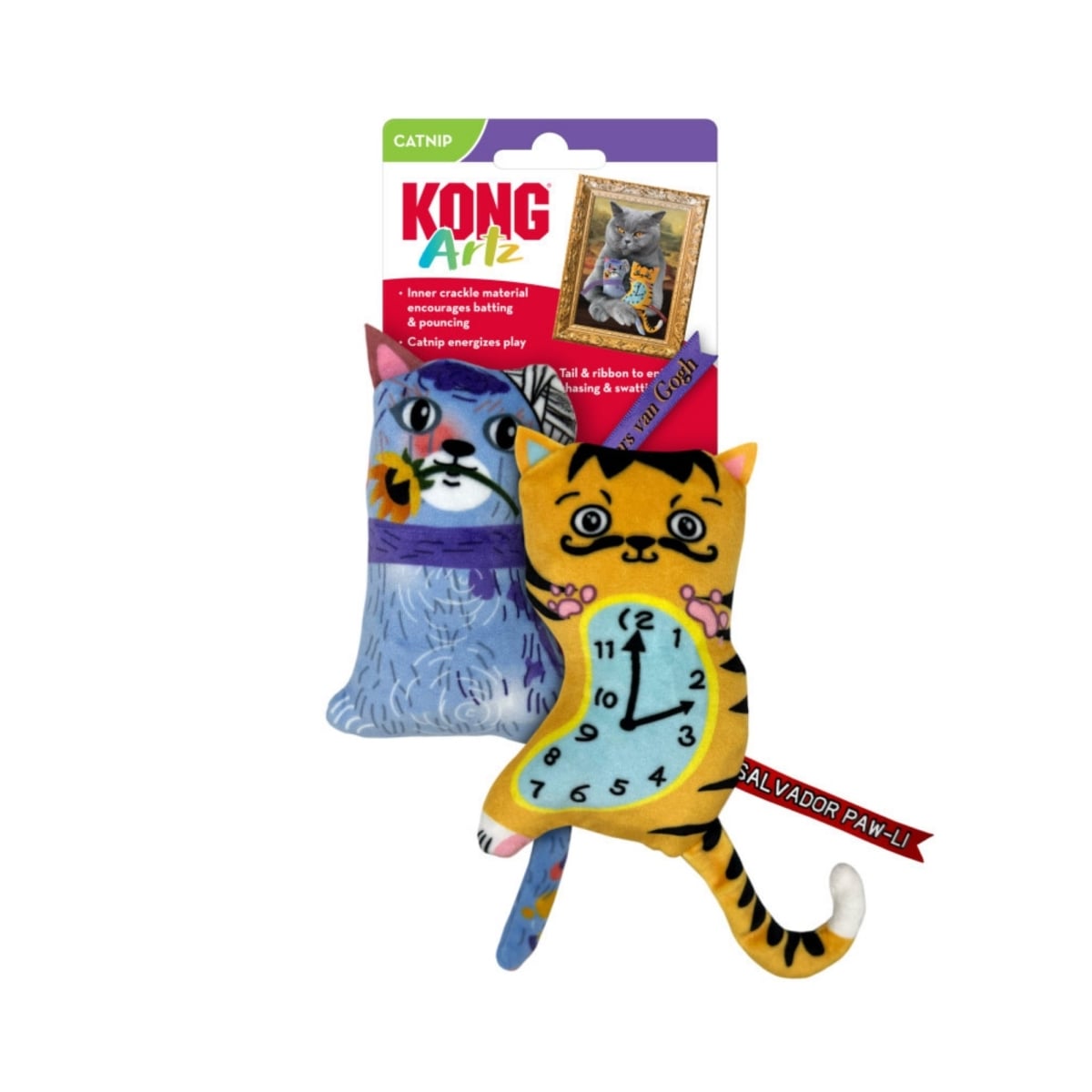 Salvador Pawlik Whiskers Van Gogh Art Catnip Cat Toy – Pack of 2