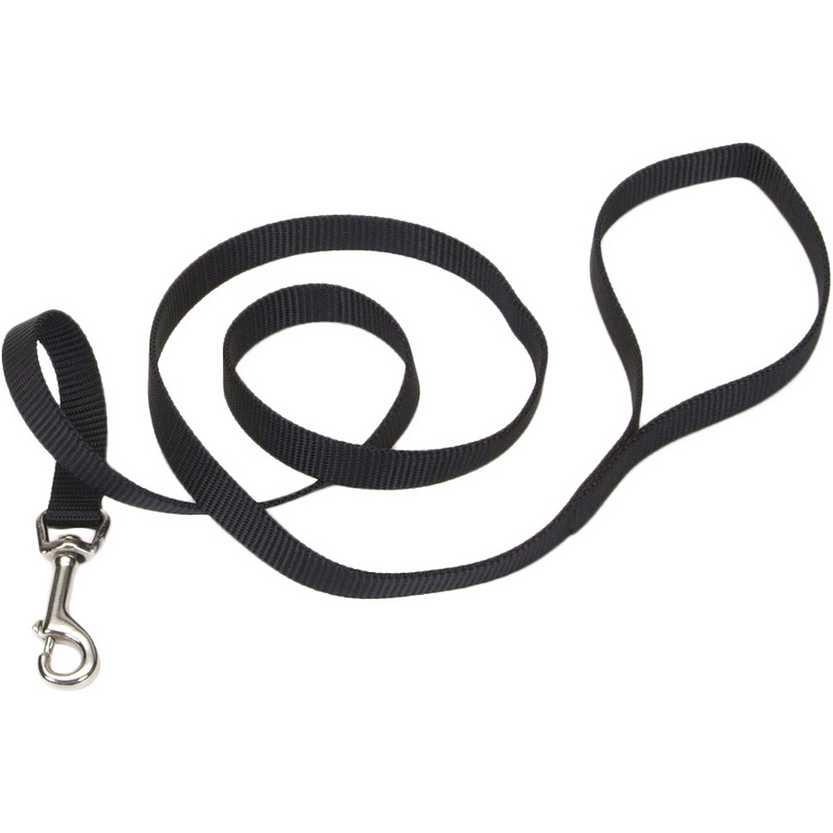 5/8 Single-Ply Nylon 6 Training Dog Leash-Black