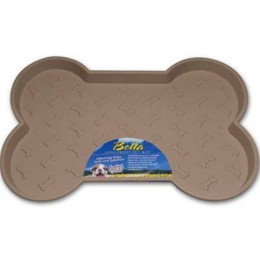 Loving Pets Bella Spill-Proof Bone Shaped Dog Food Mat 18.25 x 13