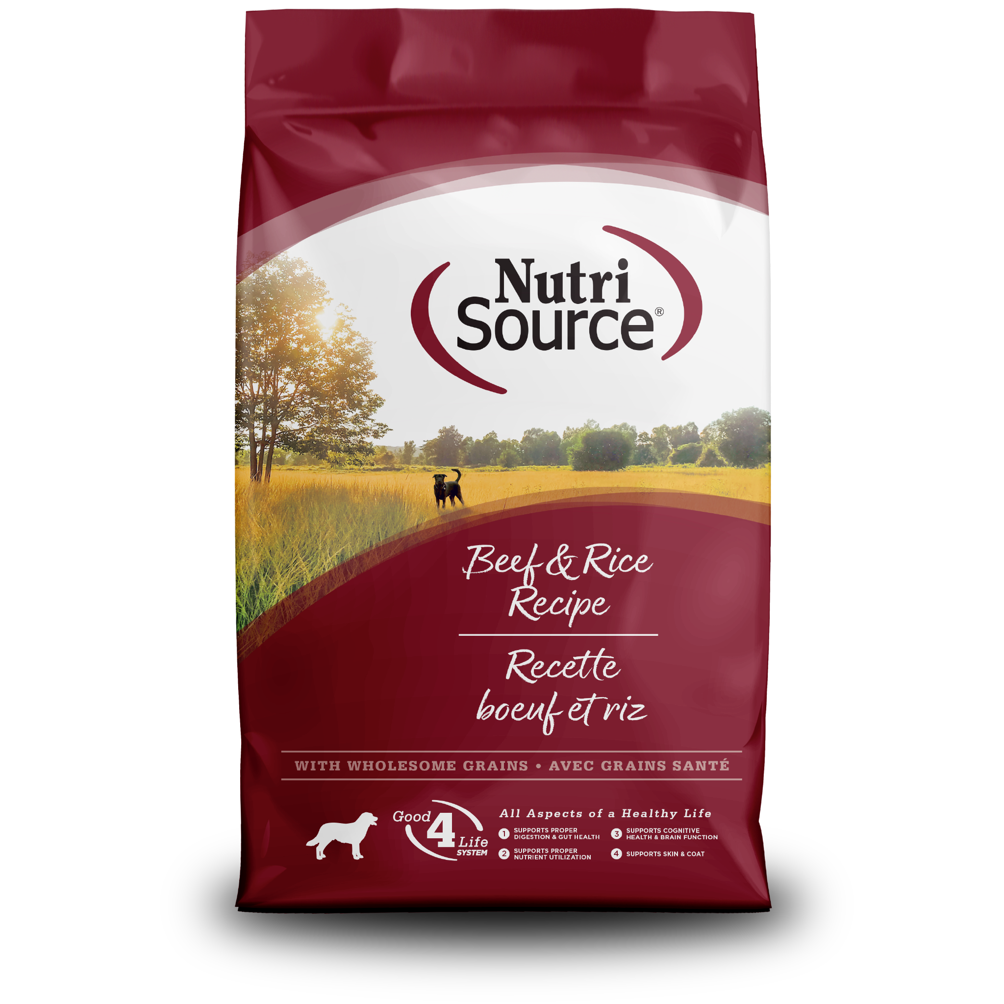 NutriSource Beef & Rice - front of bag