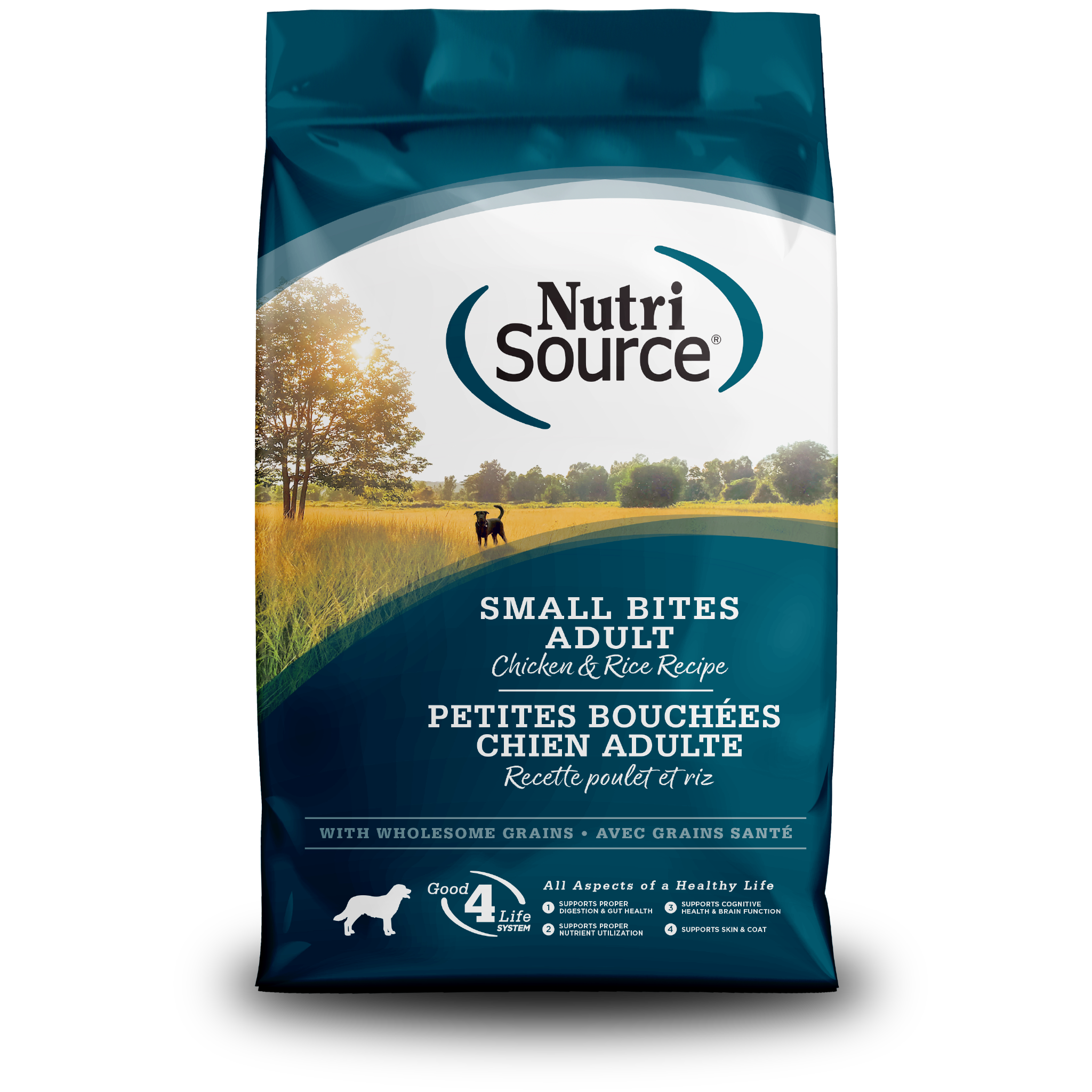 NutriSource Adult Chicken & Rice Small Bites Recipe Dry Dog Food