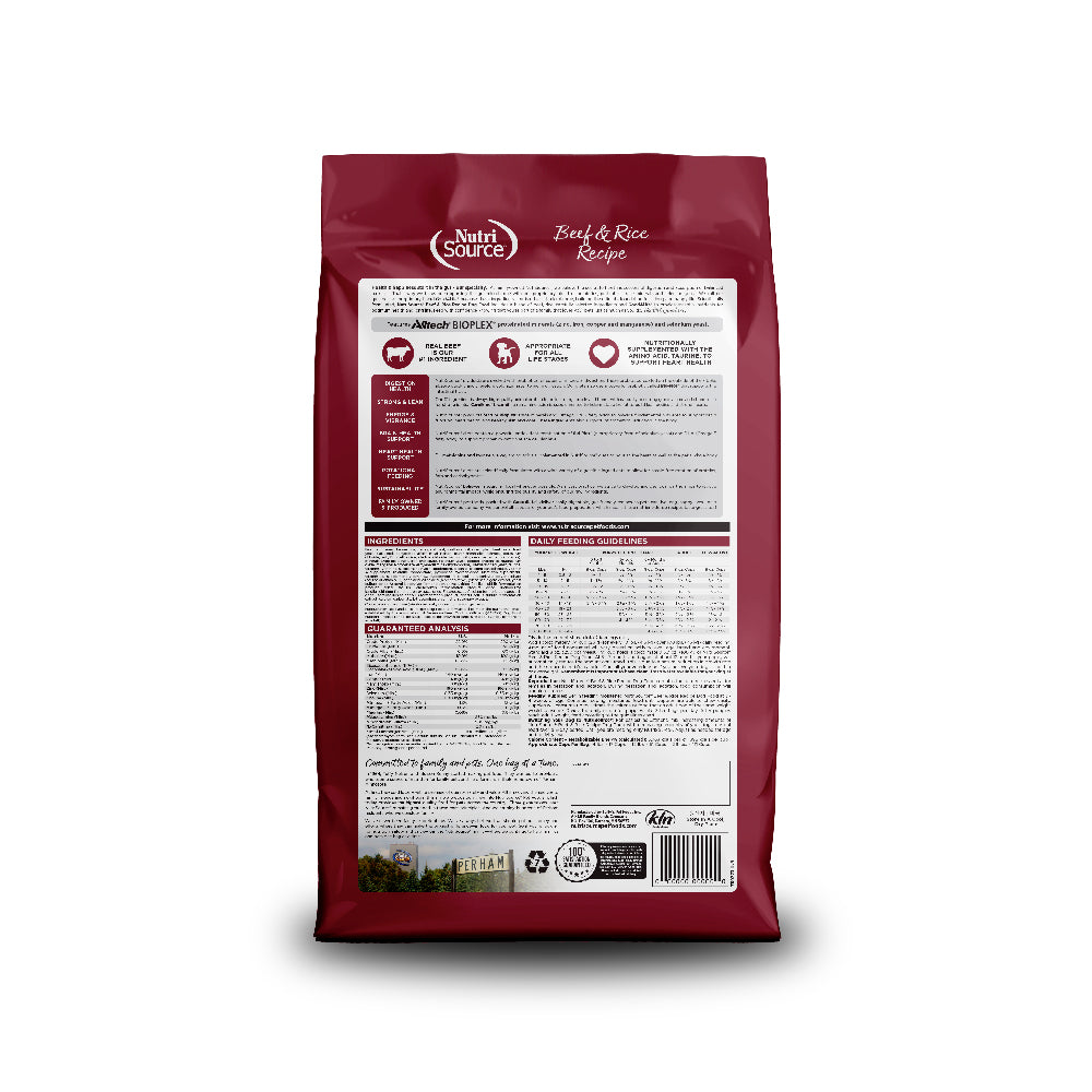 NutriSource Beef & Rice Recipe Dry Dog Food