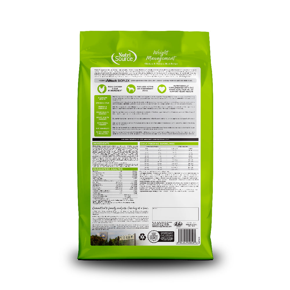 NutriSource Weight Management Chicken & Rice Recipe Dry Dog Food