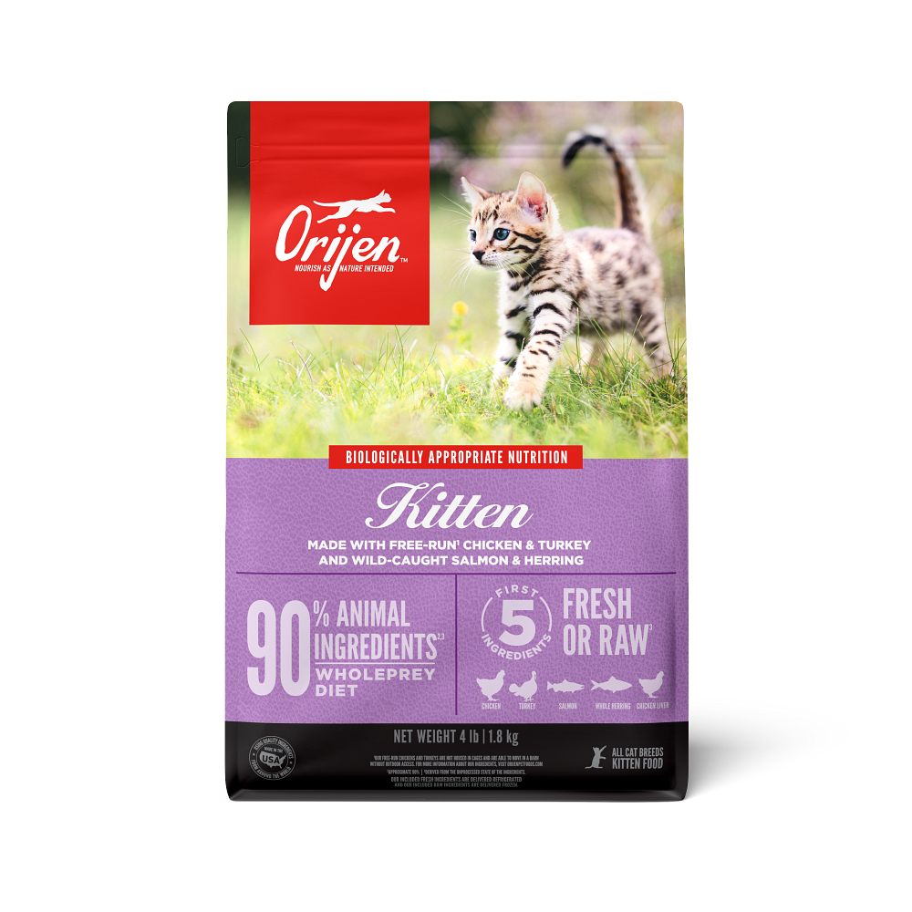 ORIJEN Kitten Grain-Free High Protein Dry Cat Food