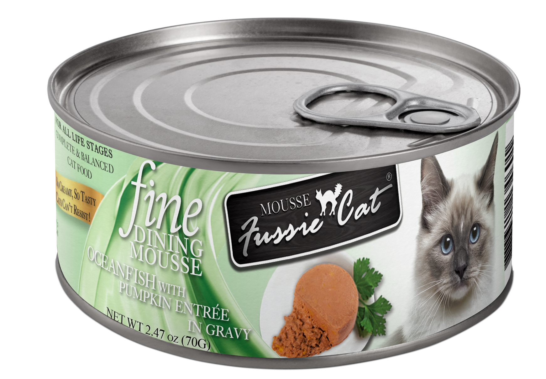Fussie Cat Fine Dining Mousse Oceanfish with Pumpkin Entrée in Gravy Wet Cat Food