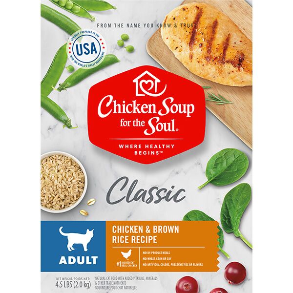 Chicken Soup for the Soul Adult Dry Cat Food – Chicken & Brown Rice Recipe Cat