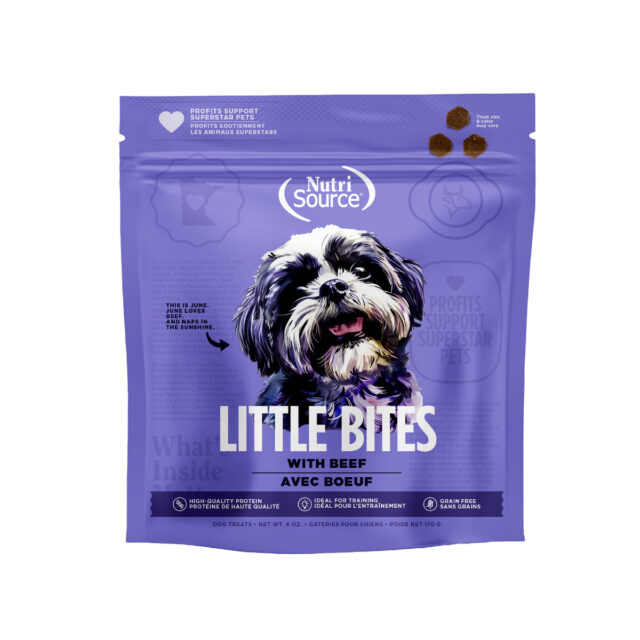 NutriSource Grain-Free Little Bites Beef Dog Treats – 6 oz