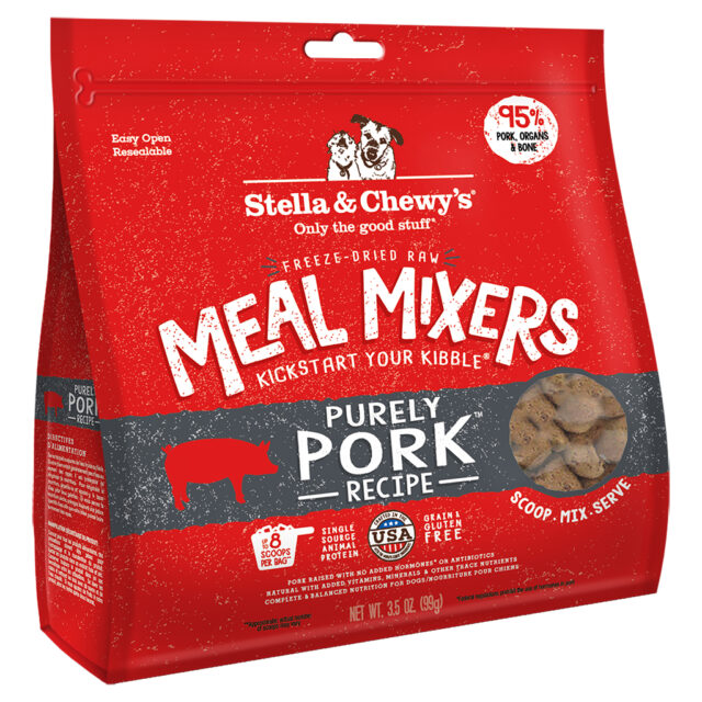 Stella & Chewy’s Purely Pork Freeze-Dried Meal Mixer – 3.5 oz