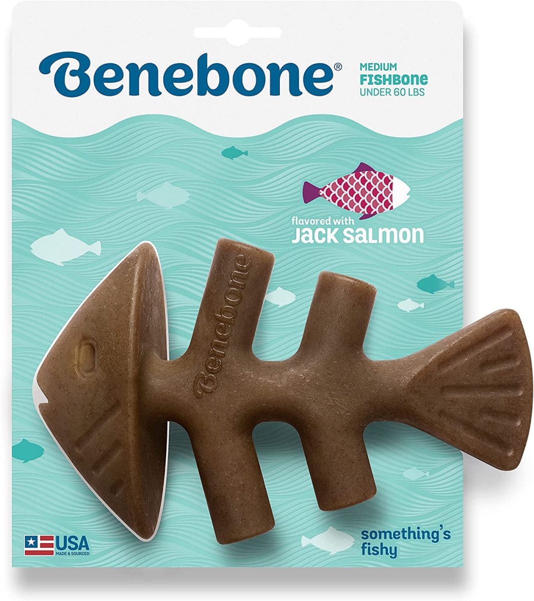 Benebone Fish Dog Bone Chew Toy – M: Nylon, 0.45 lb, Medium Size
