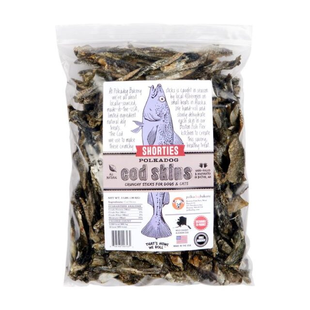 2 lbs Cod Skin Shorties for Dogs