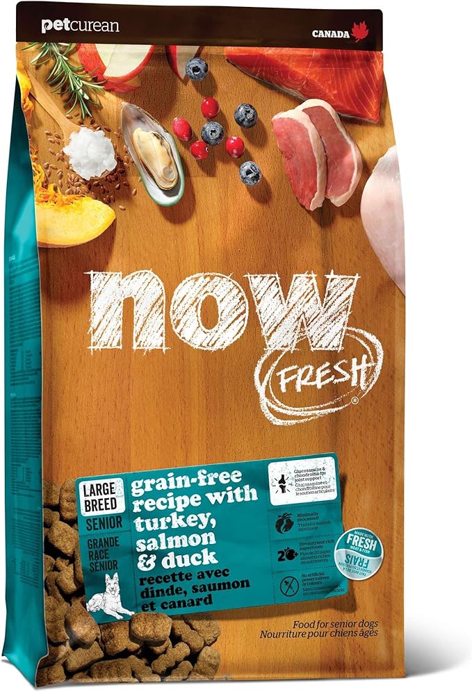 Now Fresh Grain Free Breed Senior Dog Food – Large – 25 lbs