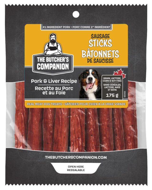 The Butcher’s Companion Pork & Liver Sausage Sticks Dog Treats 6.2 oz