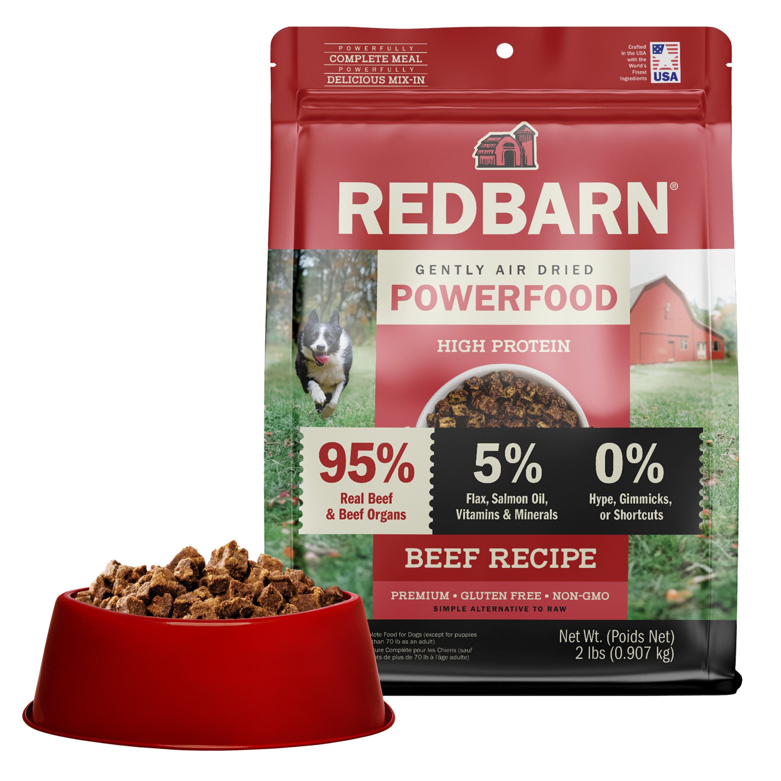 Redbarn Air Dried Powerfood High Protein Beef Recipe Dog Food