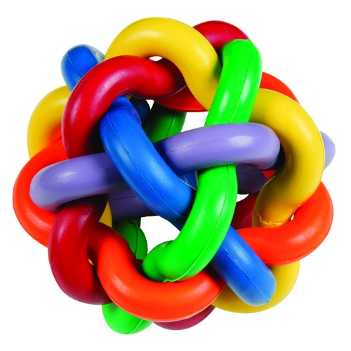 Multipet Nobbly Wobbly Interwoven Floating Ball Rubber Dog Fetch Toy 4